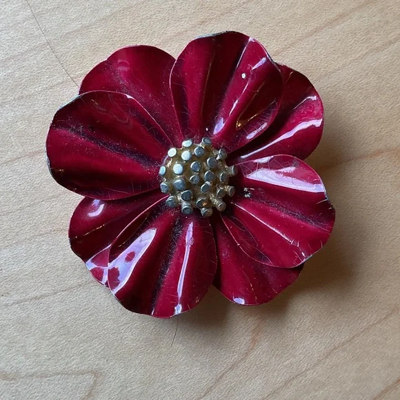Colorful Vintage Flower Brooch Set - Picture 8 of 8